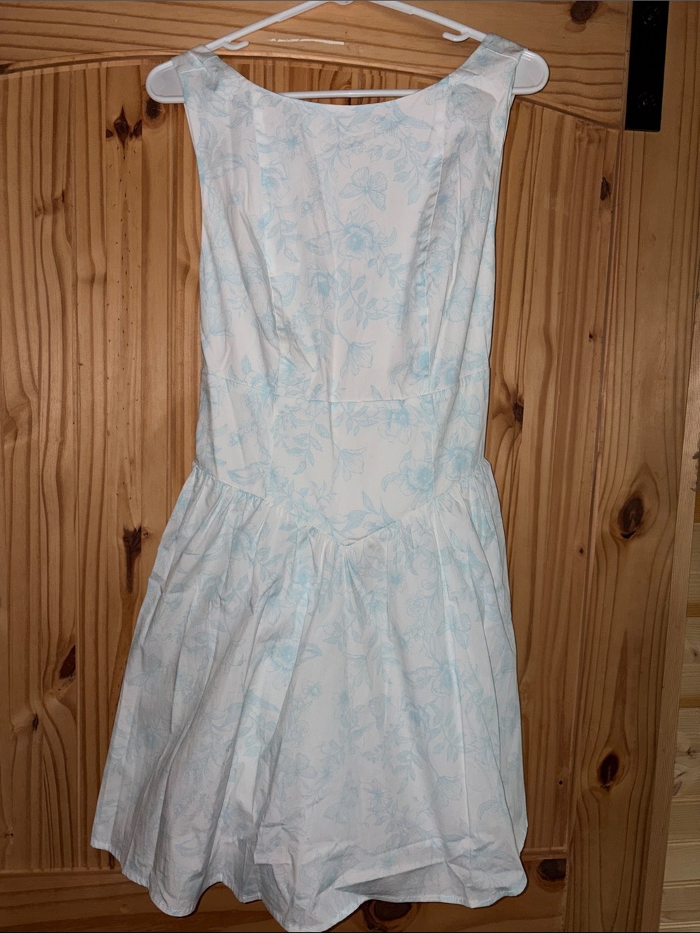 Junior size extra large dress wild fable White Mini Dress with Light Blue